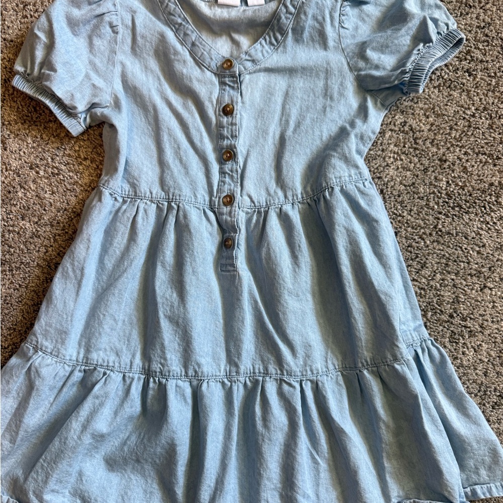 GAP Blue Puff Sleeve Sundress